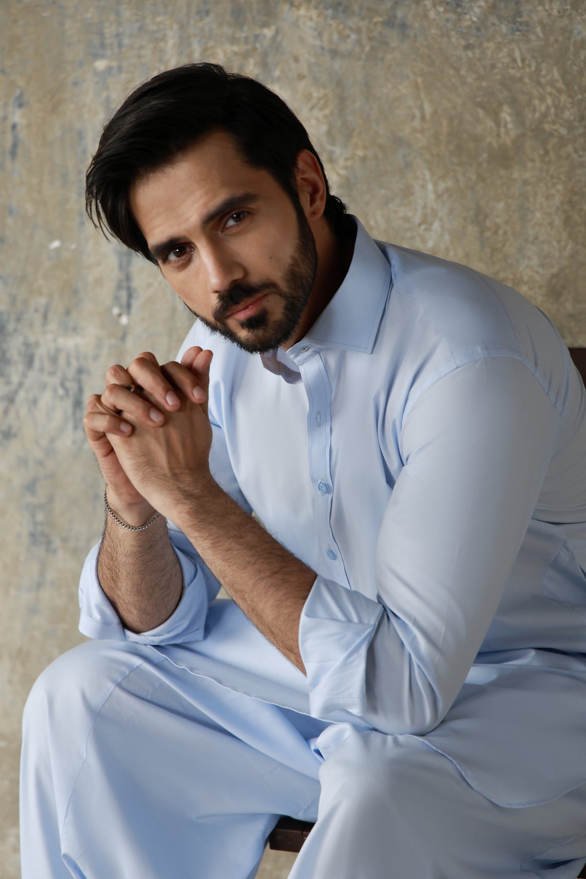 SKYBLUE 100% COTTON FABRIC SHALWAR QAMEEZ