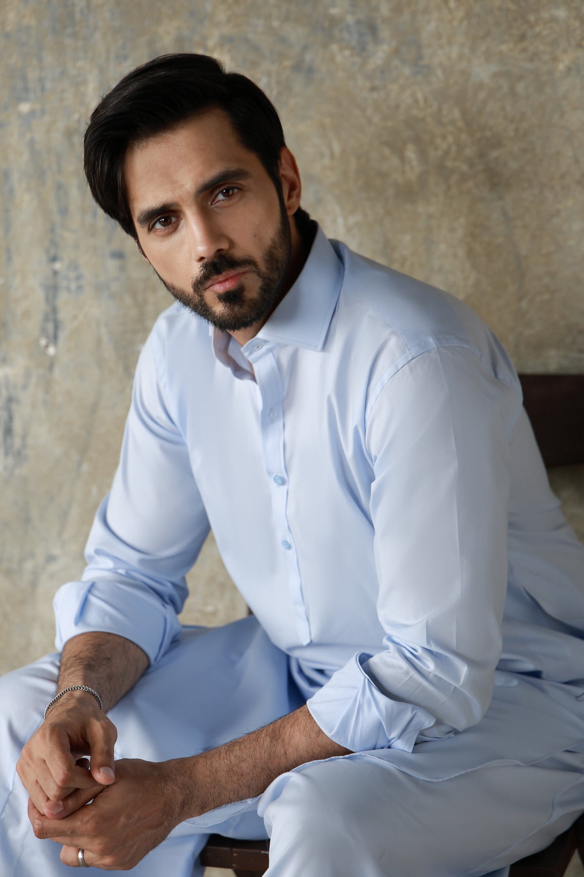 SKYBLUE 100% COTTON FABRIC SHALWAR QAMEEZ