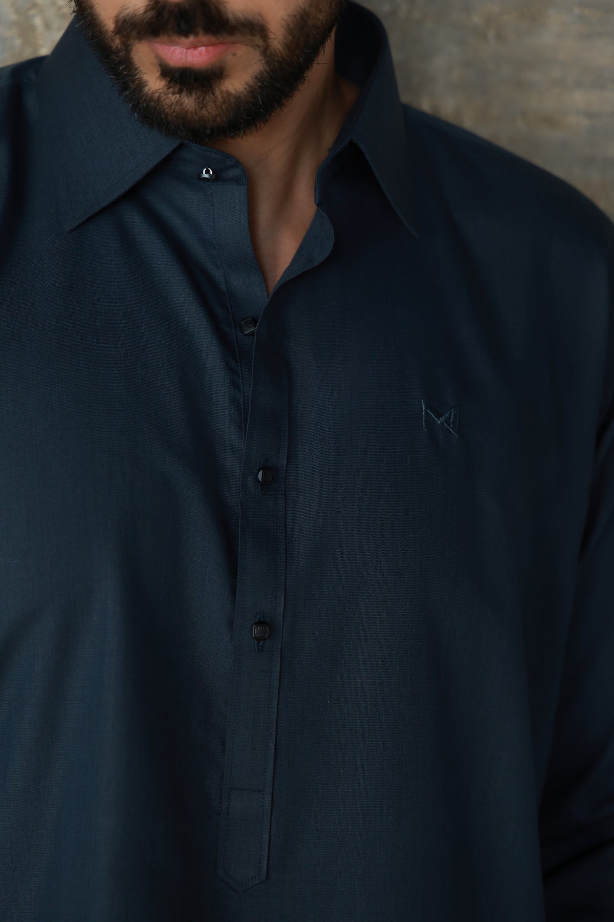 BLUE TEXTURED FABRIC SHALWAR QAMEEZ
