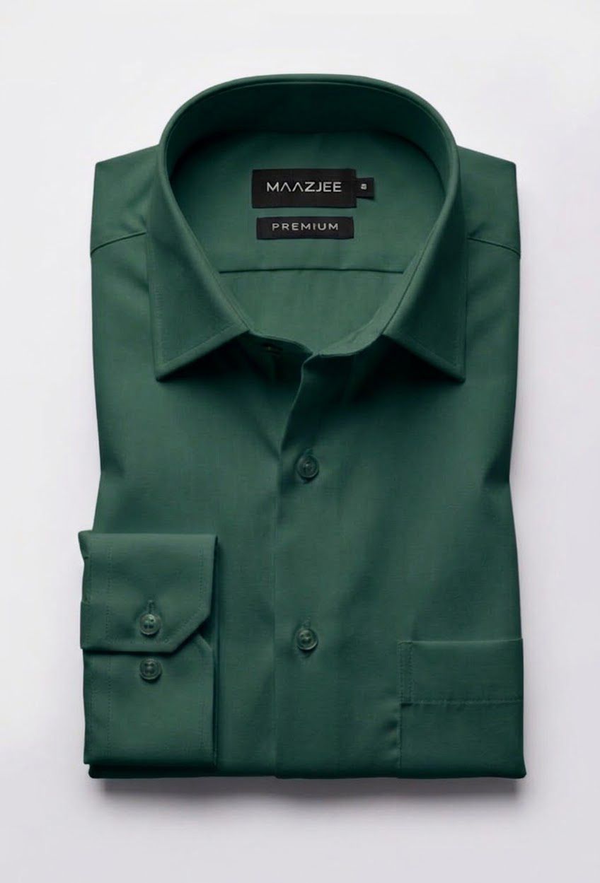 Dark Green Premium Formal Shirt