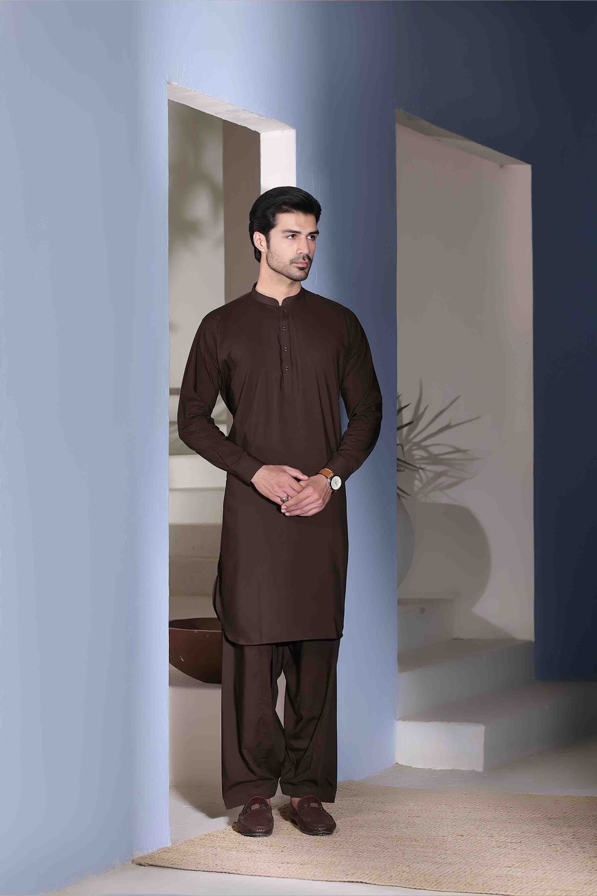 Loco Soft Premium Kurta Shalwar 25027 Brown