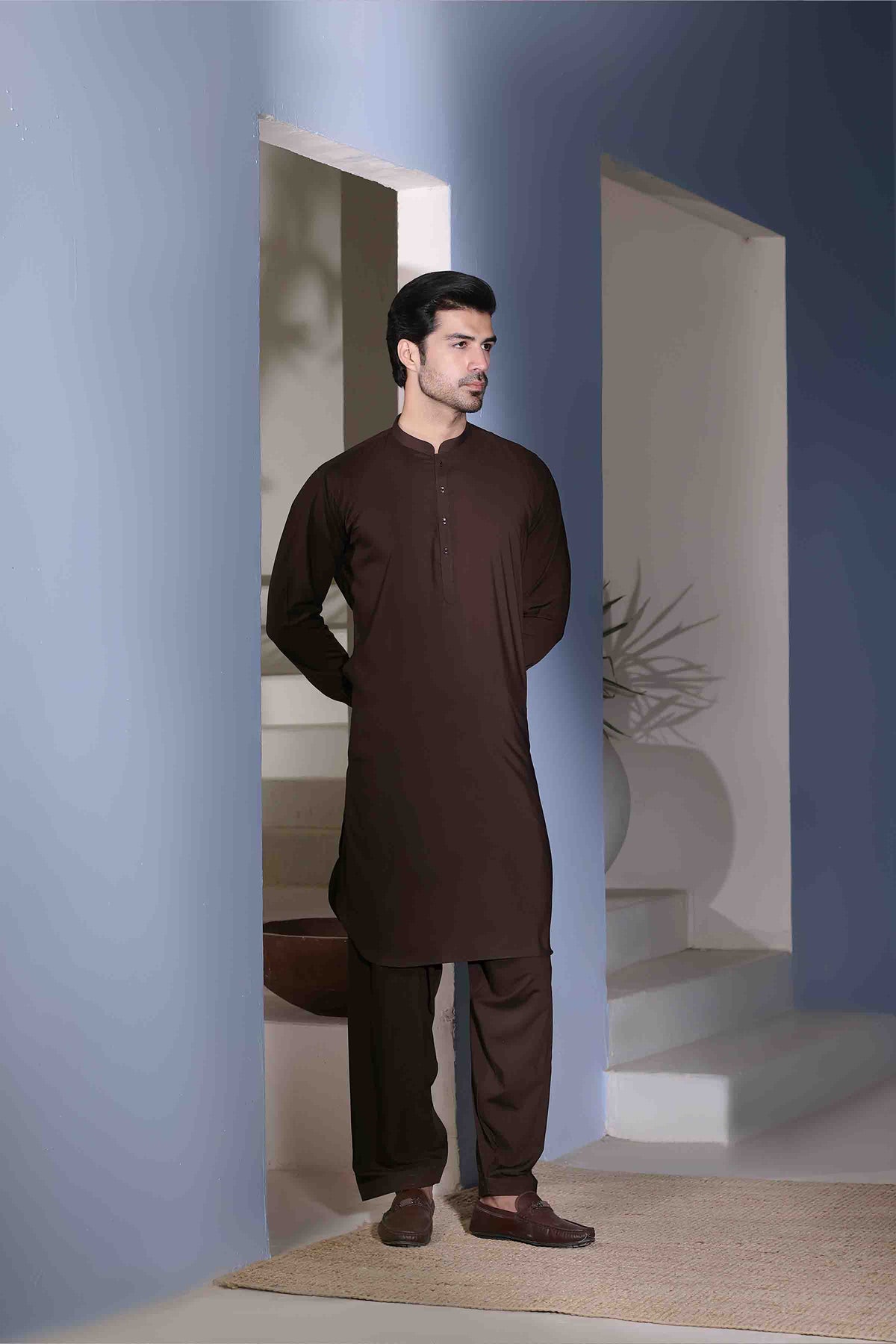 Loco Soft Premium Kurta Shalwar 25027 Brown