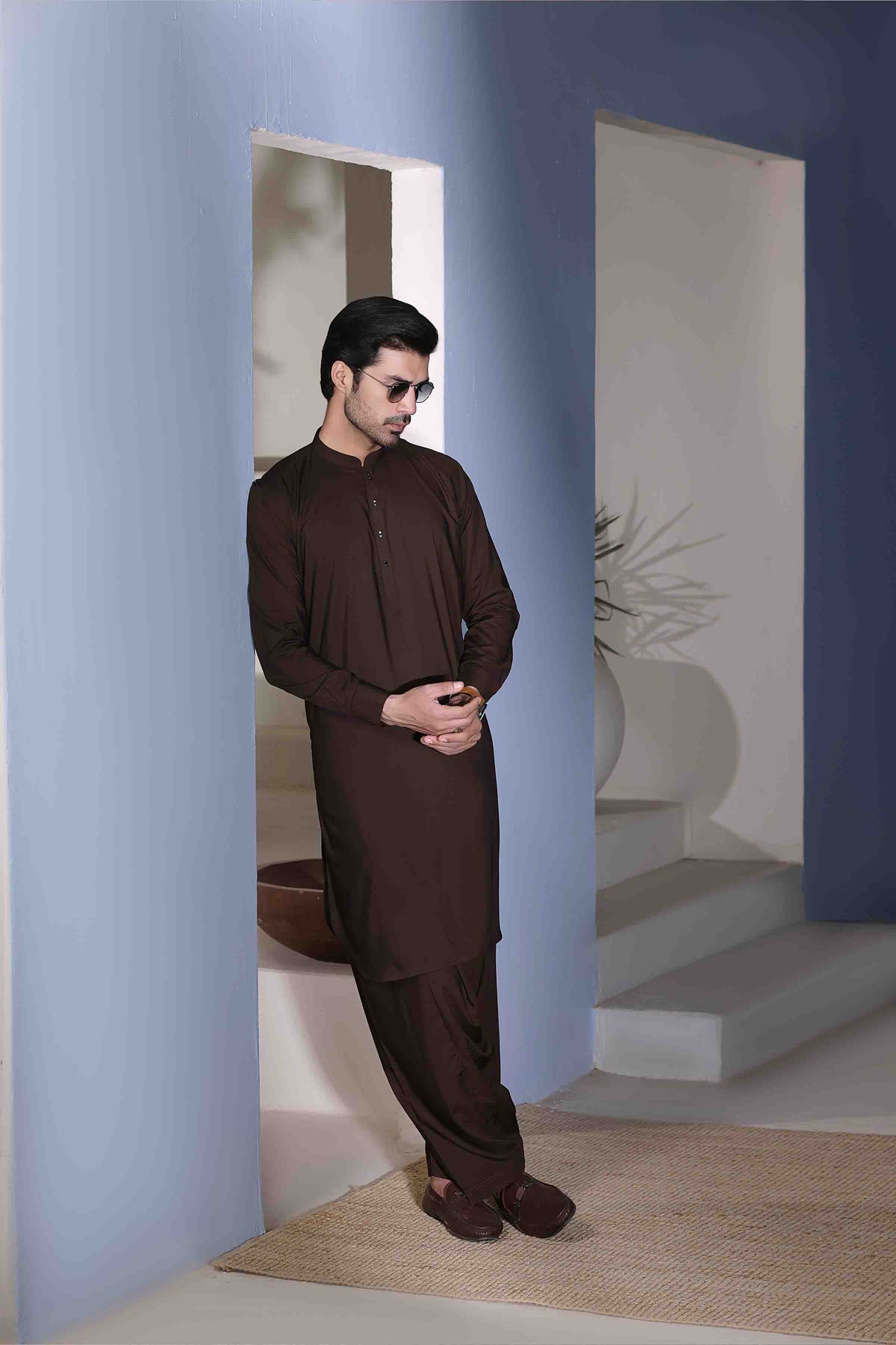 Loco Soft Premium Kurta Shalwar 25027 Brown
