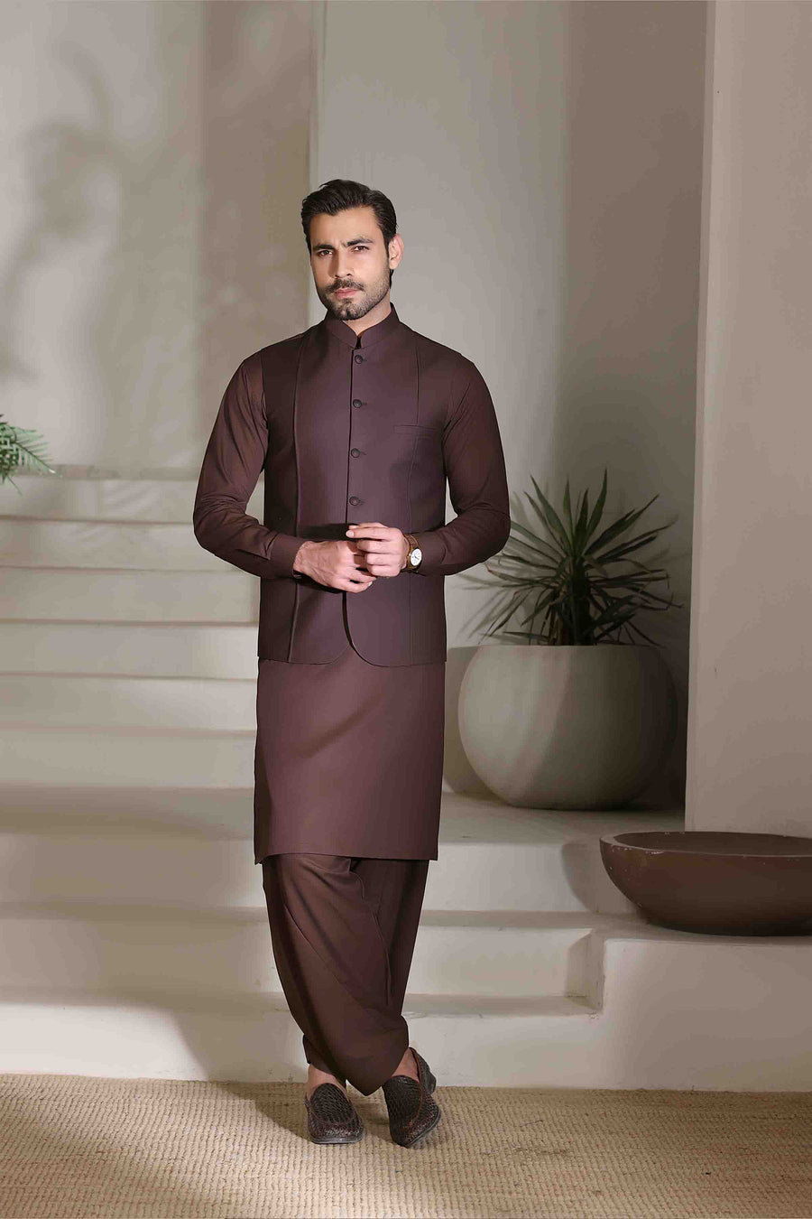 WAIST COAT RK-DORI REDWINE