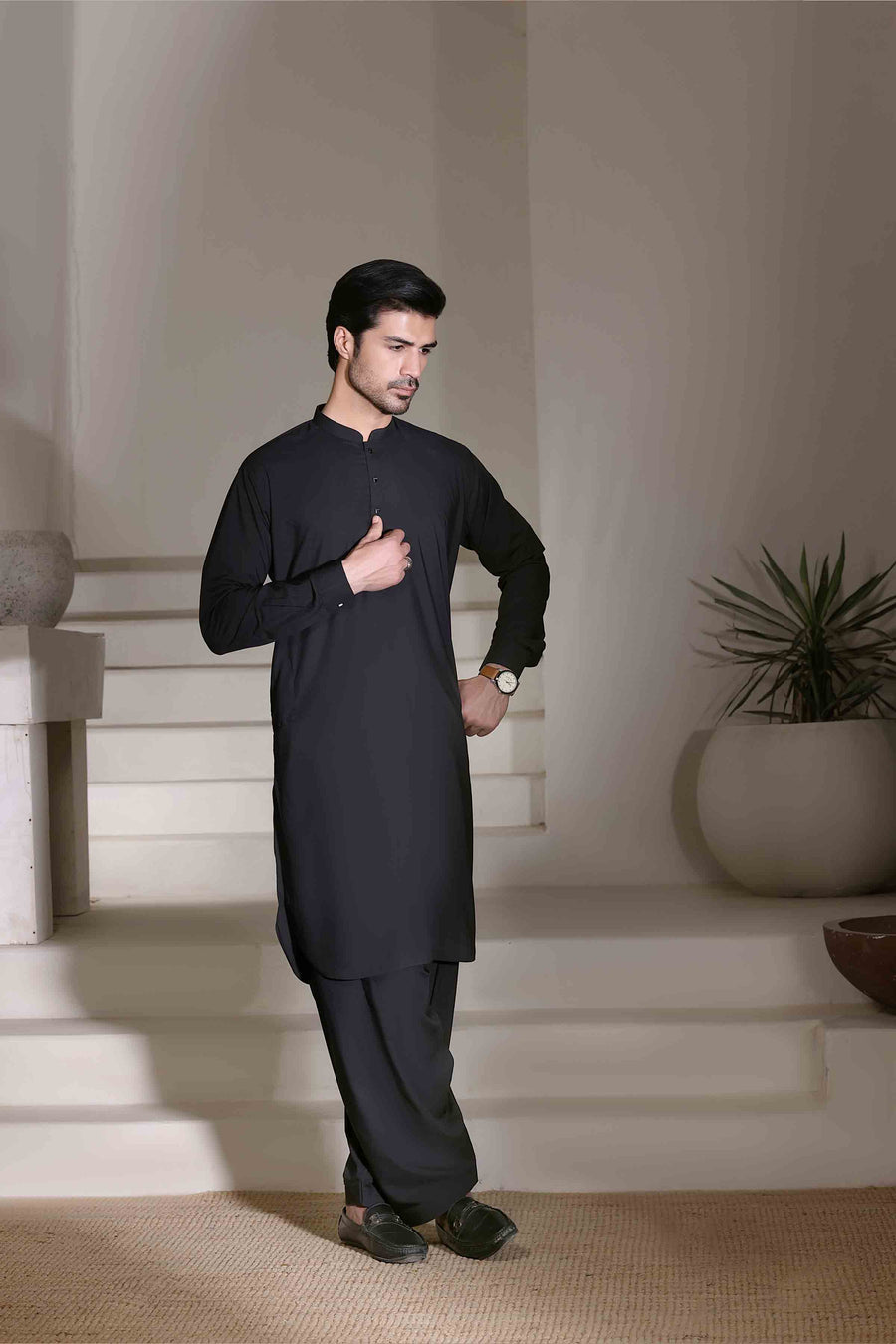 Loco Soft Premium Kurta Shalwar BLACK 25027