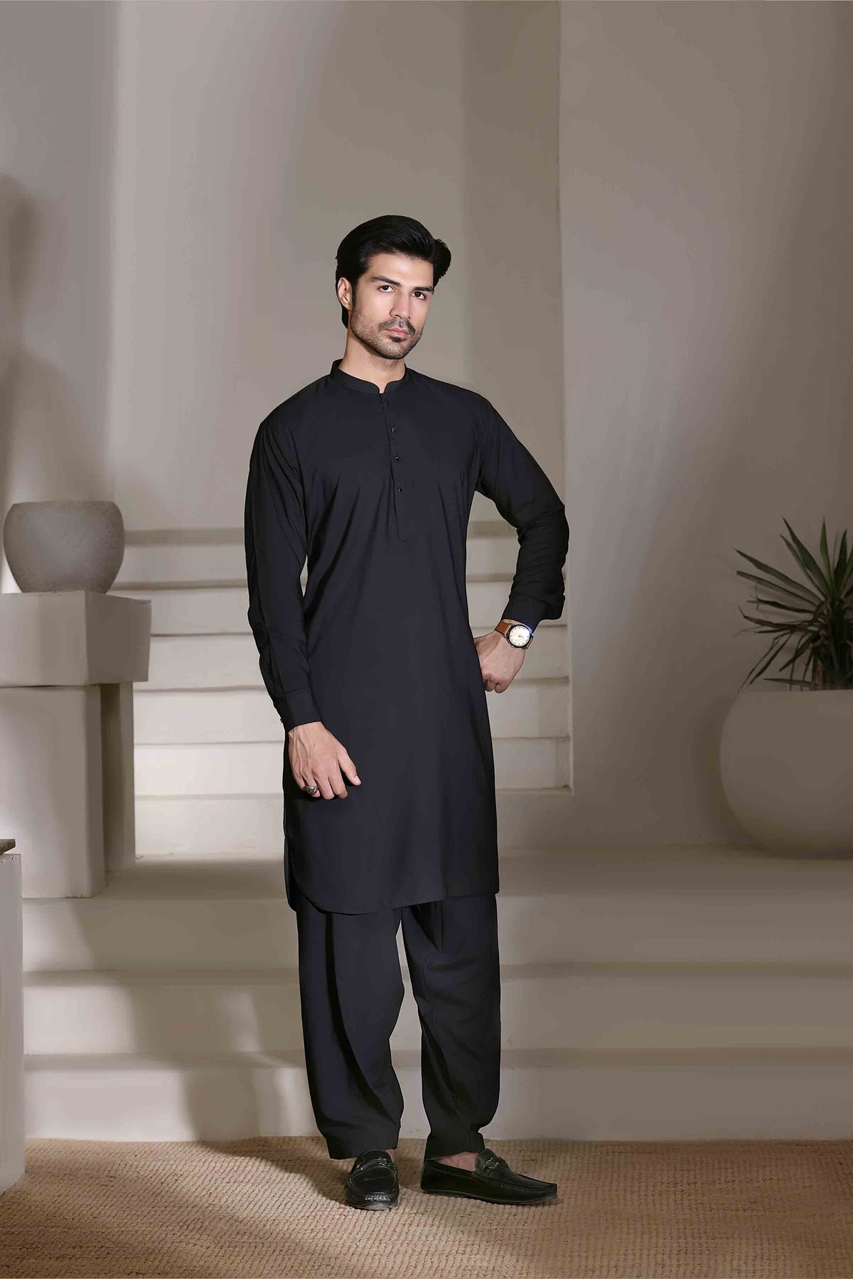 Loco Soft Premium Kurta Shalwar BLACK 25027