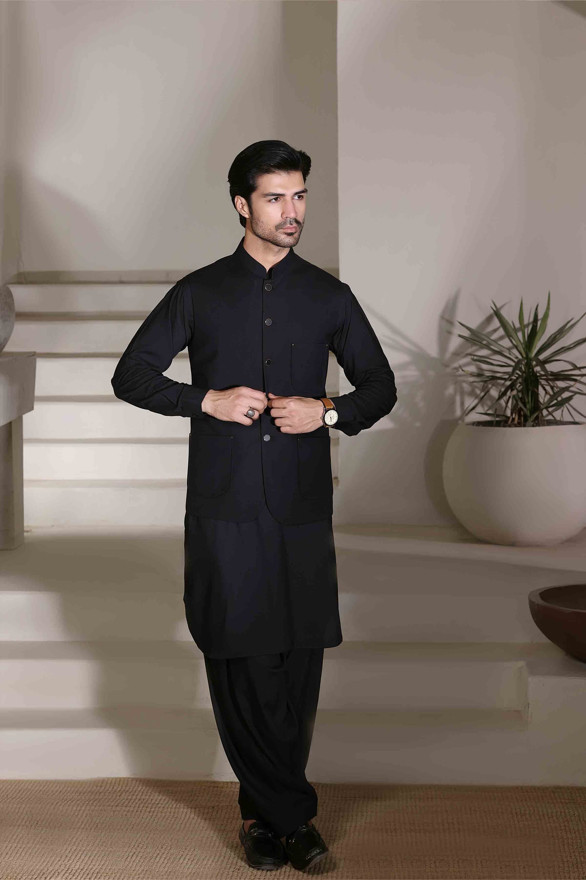 Loco Soft Premium Kurta Shalwar BLACK 25027