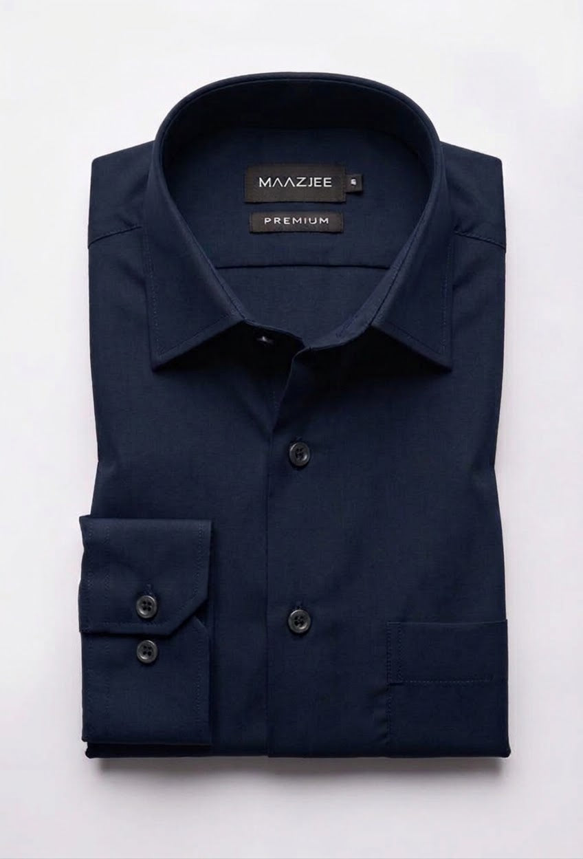 Navy Blue Premium Formal Shirt