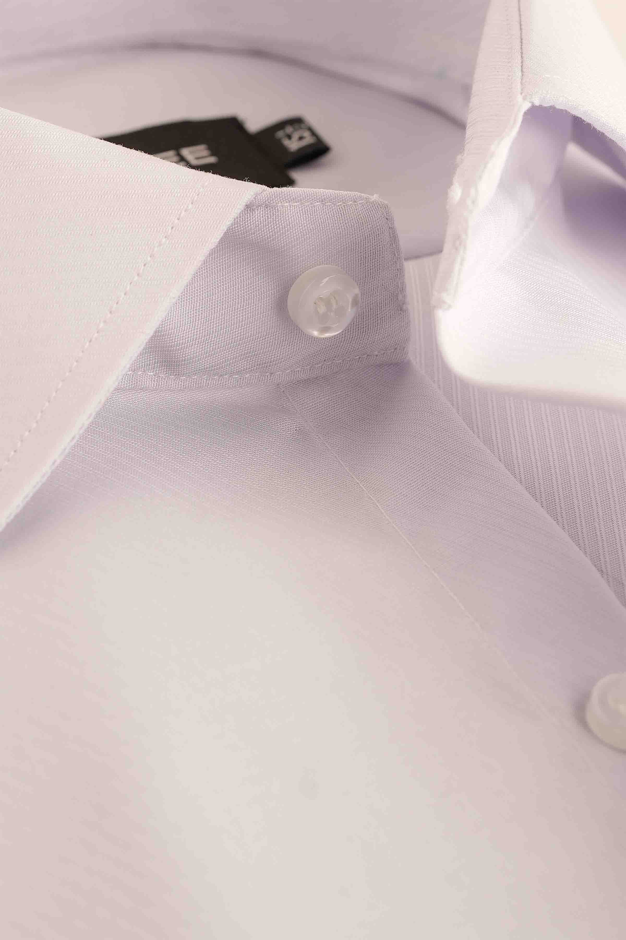 SELF STRIPE SHIRT MSTF25-8 WHT LNG