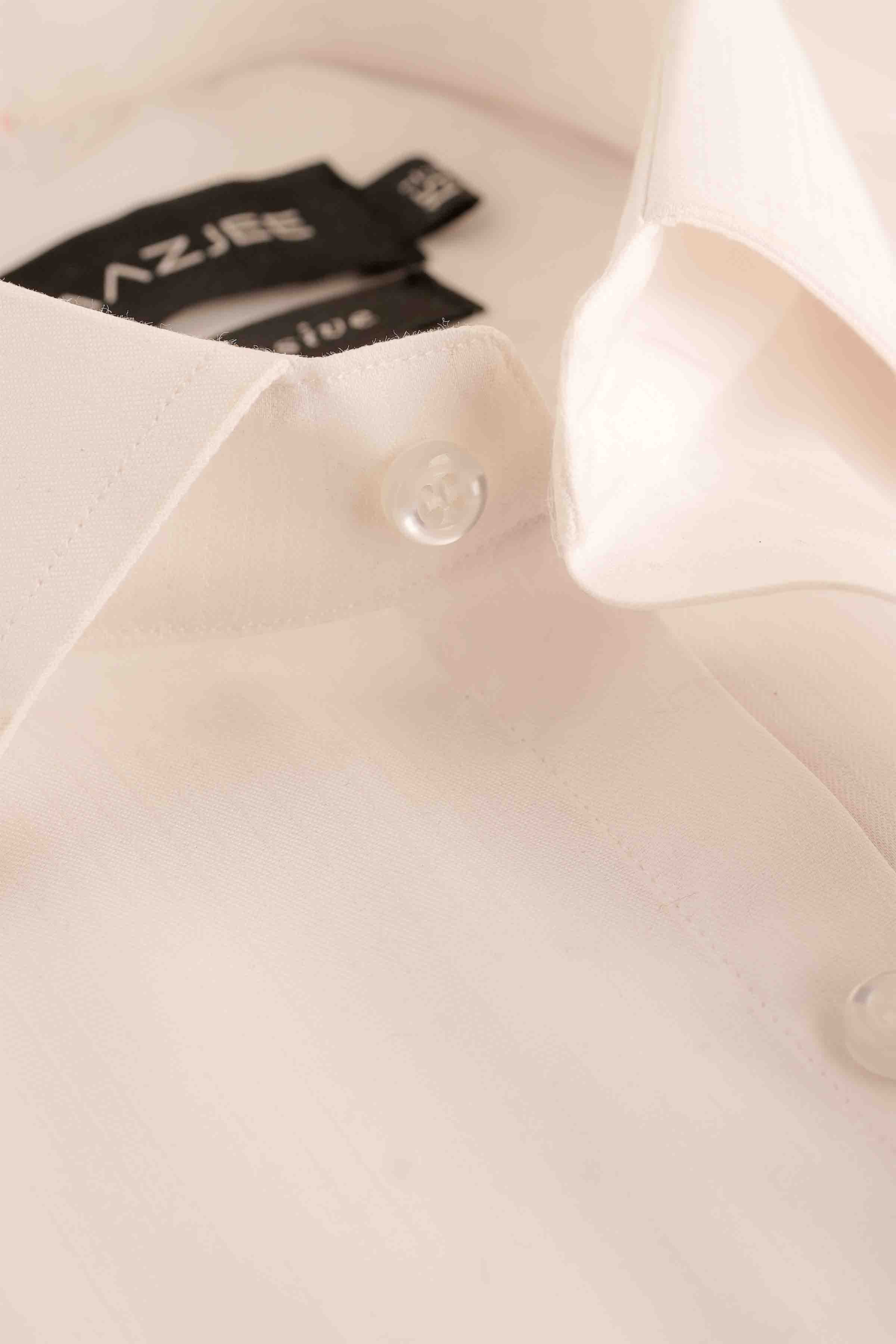 SELF CROSS STRIPE SHIRT FRD25-7 PURE WHITE