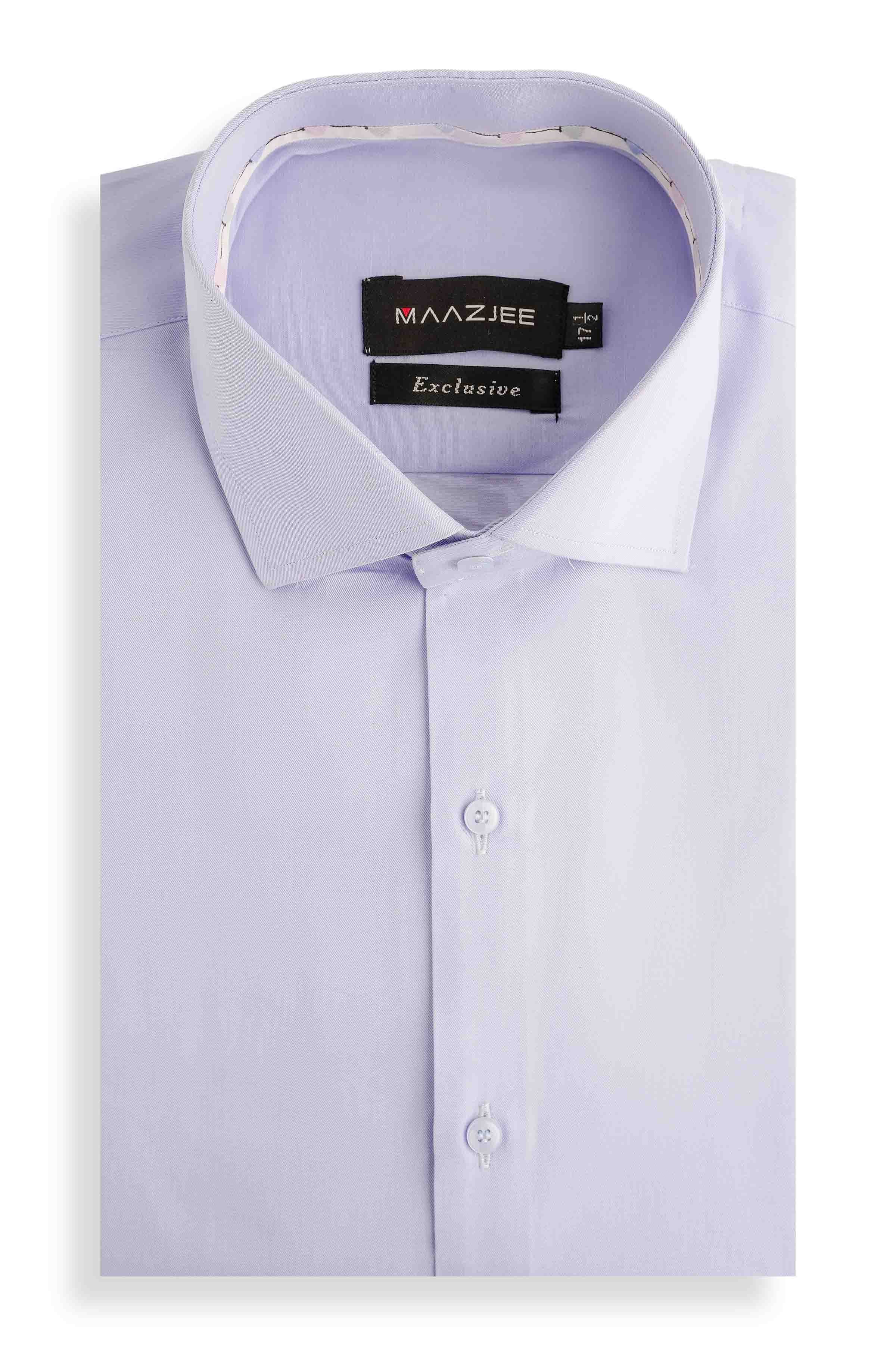 PLAIN SHIRT WITH FLORAL CONTRAST MSTF25-9 SKYBLUE