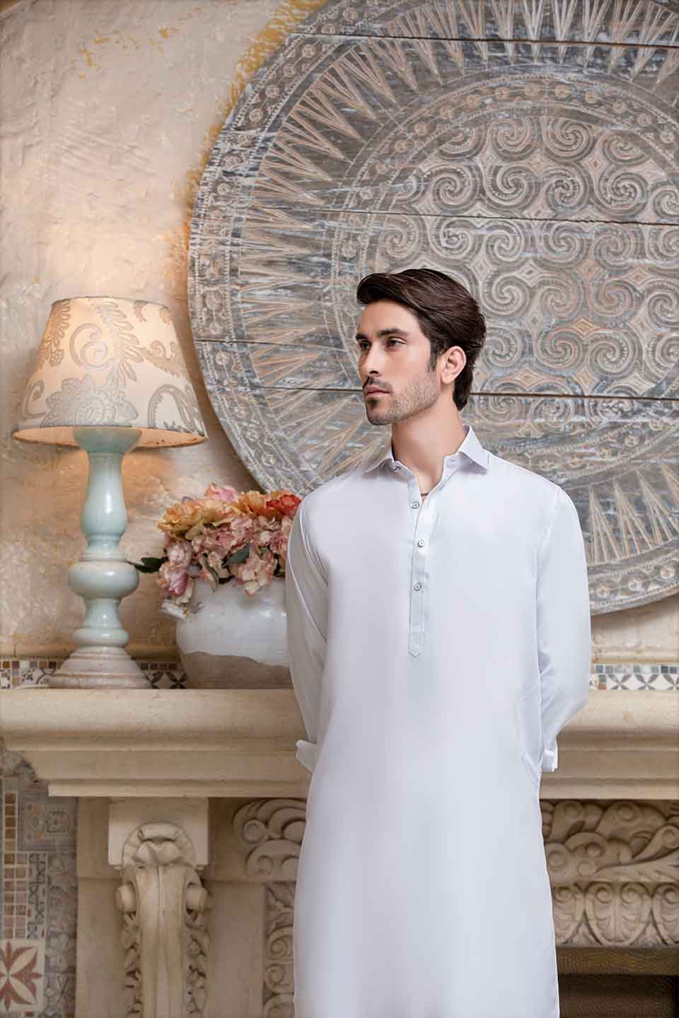 FANCY KURTA SHALWAR WHITE 23843