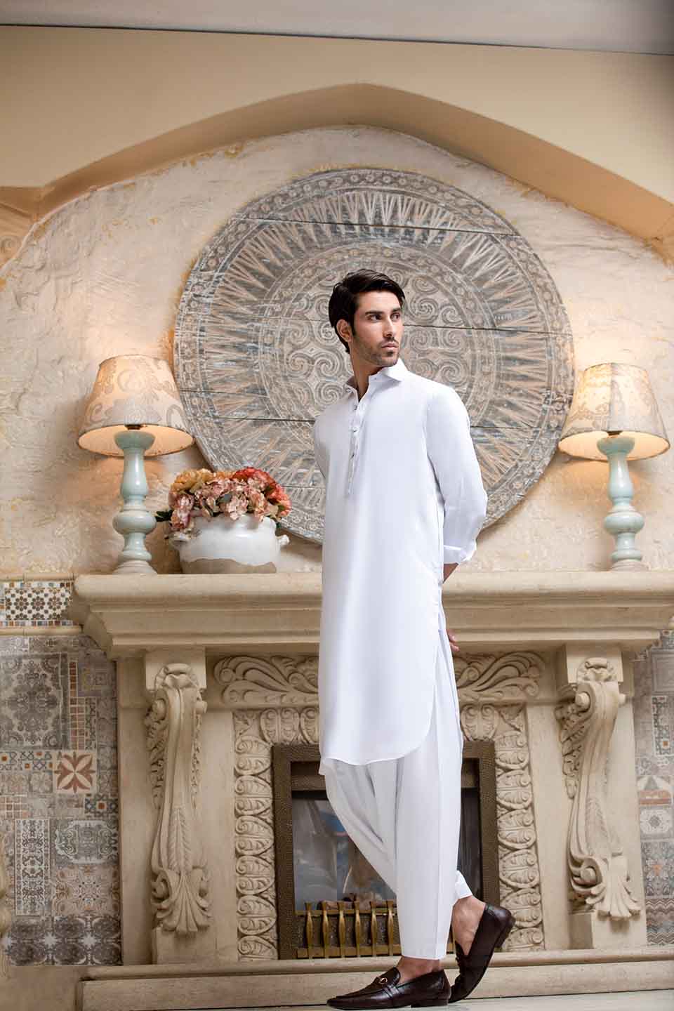 FANCY KURTA SHALWAR WHITE 23843