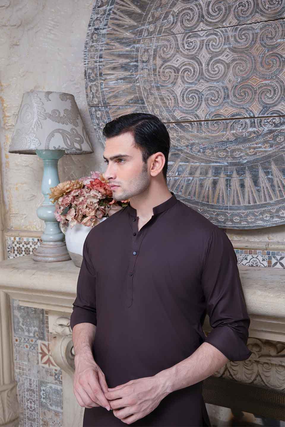 FANCY KURTA SHALWAR MEHROON 23844