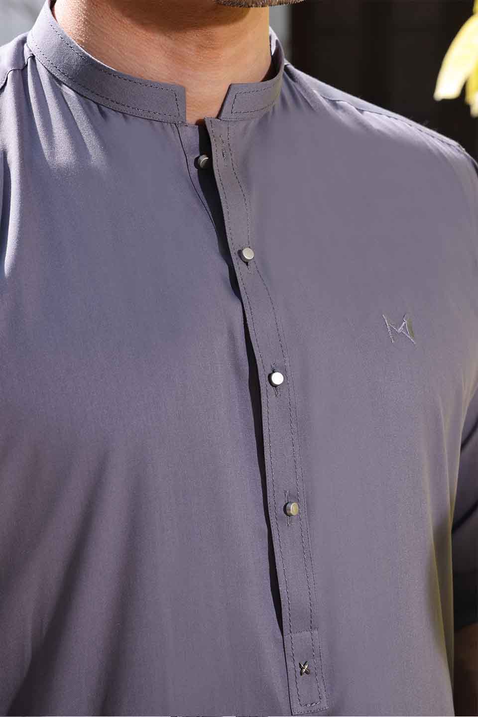 PREMIUM DRAPE FABRIC KURTA SHALWAR 24817 S.GREY