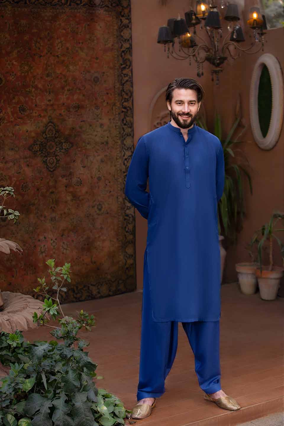 FANCY KURTA SHALWAR BLUE 24805