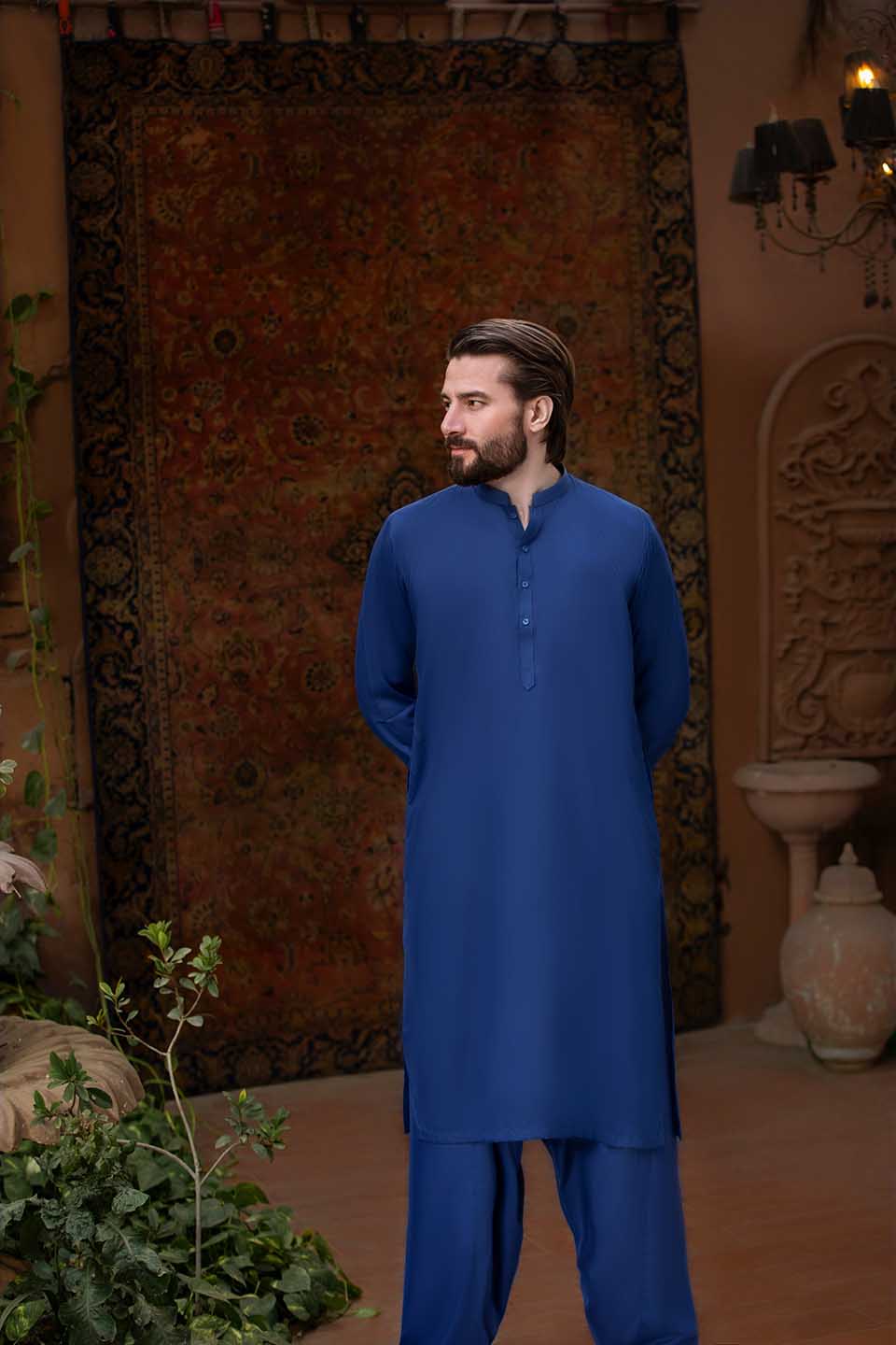 FANCY KURTA SHALWAR BLUE 24805