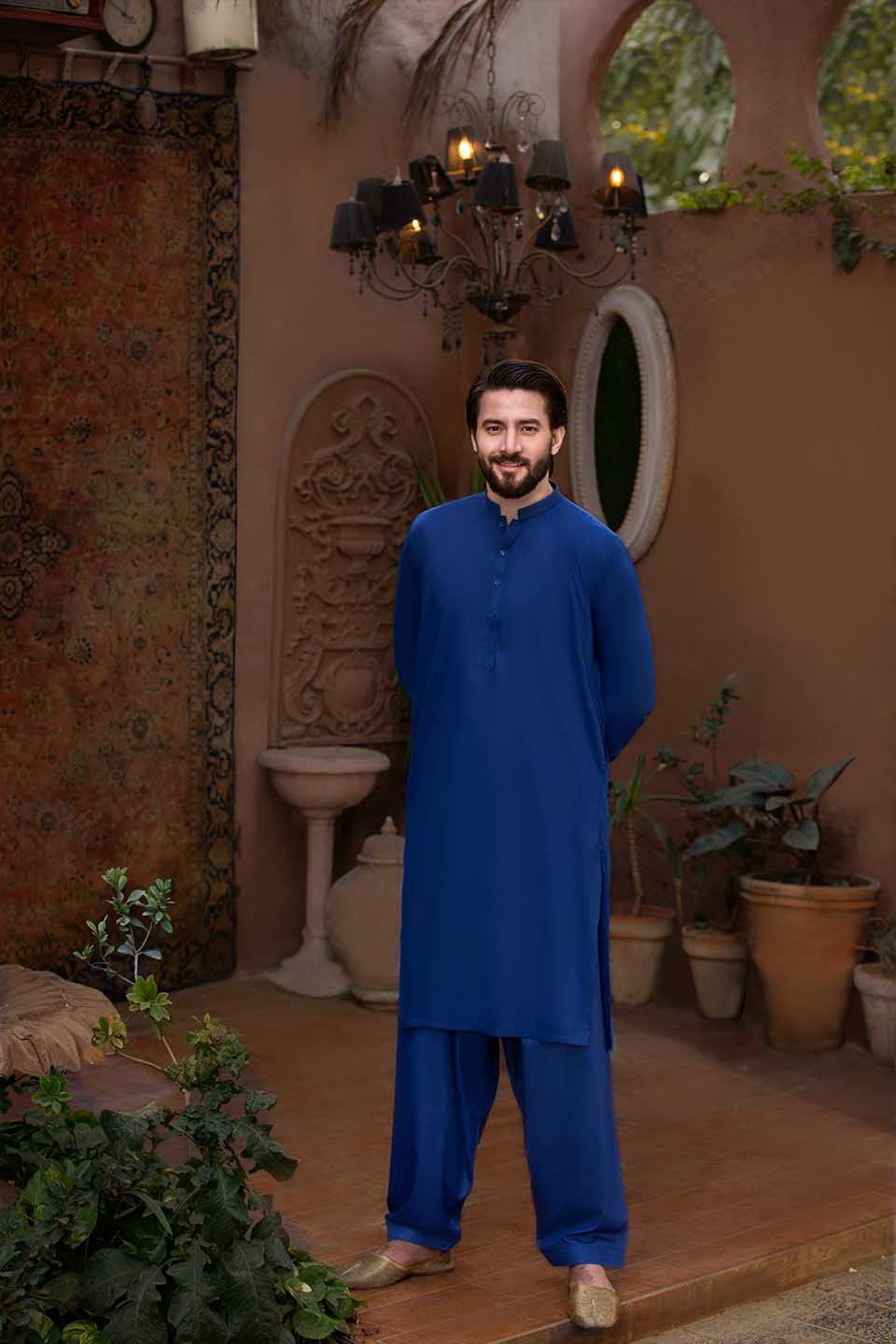 FANCY KURTA SHALWAR BLUE 24805