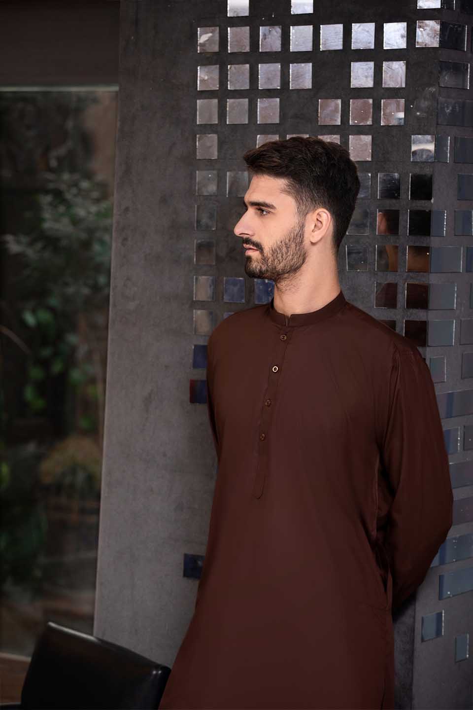 FANCY KURTA SHALWAR D.BROWN 24805