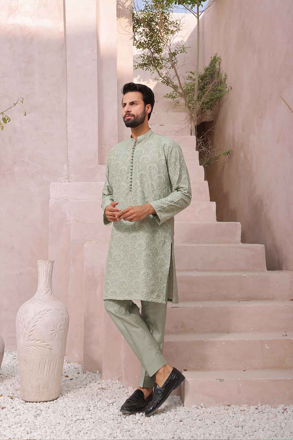 FANCY KURTA PYJAMA 23856 PISTA