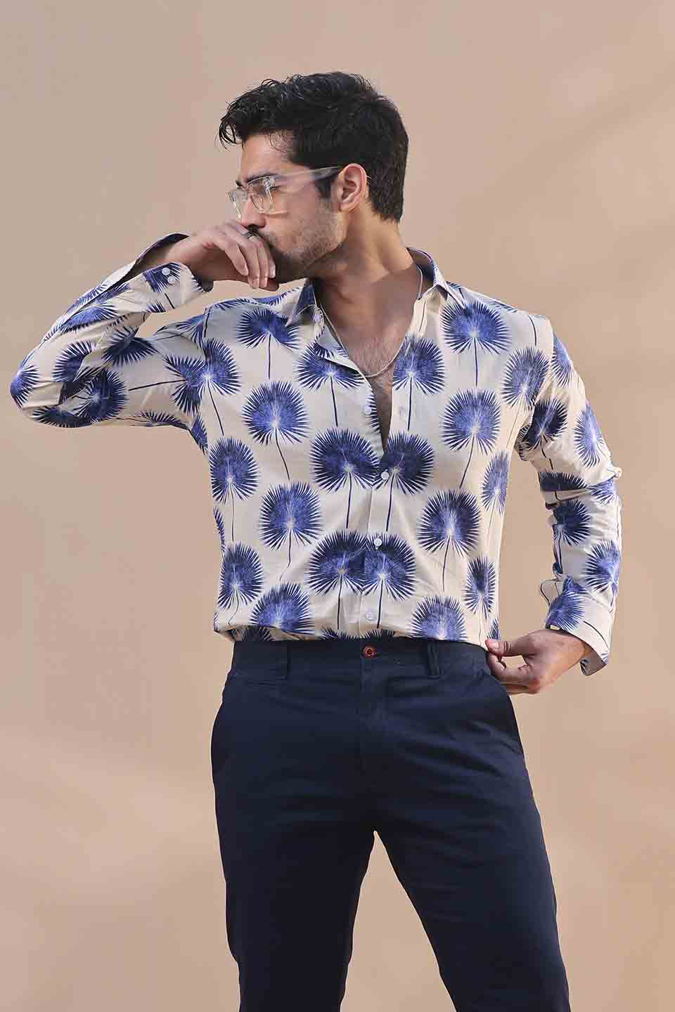 CASUAL SHIRTS TRQ-23-12 BLU FLR