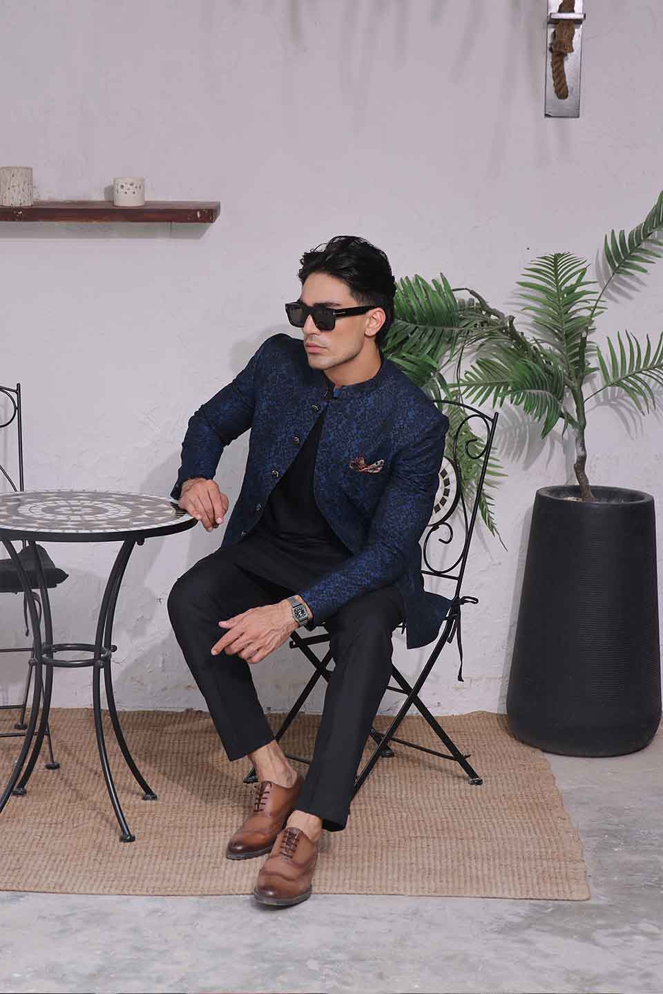 Kurta Pyjama with Prince Coat Combine Set