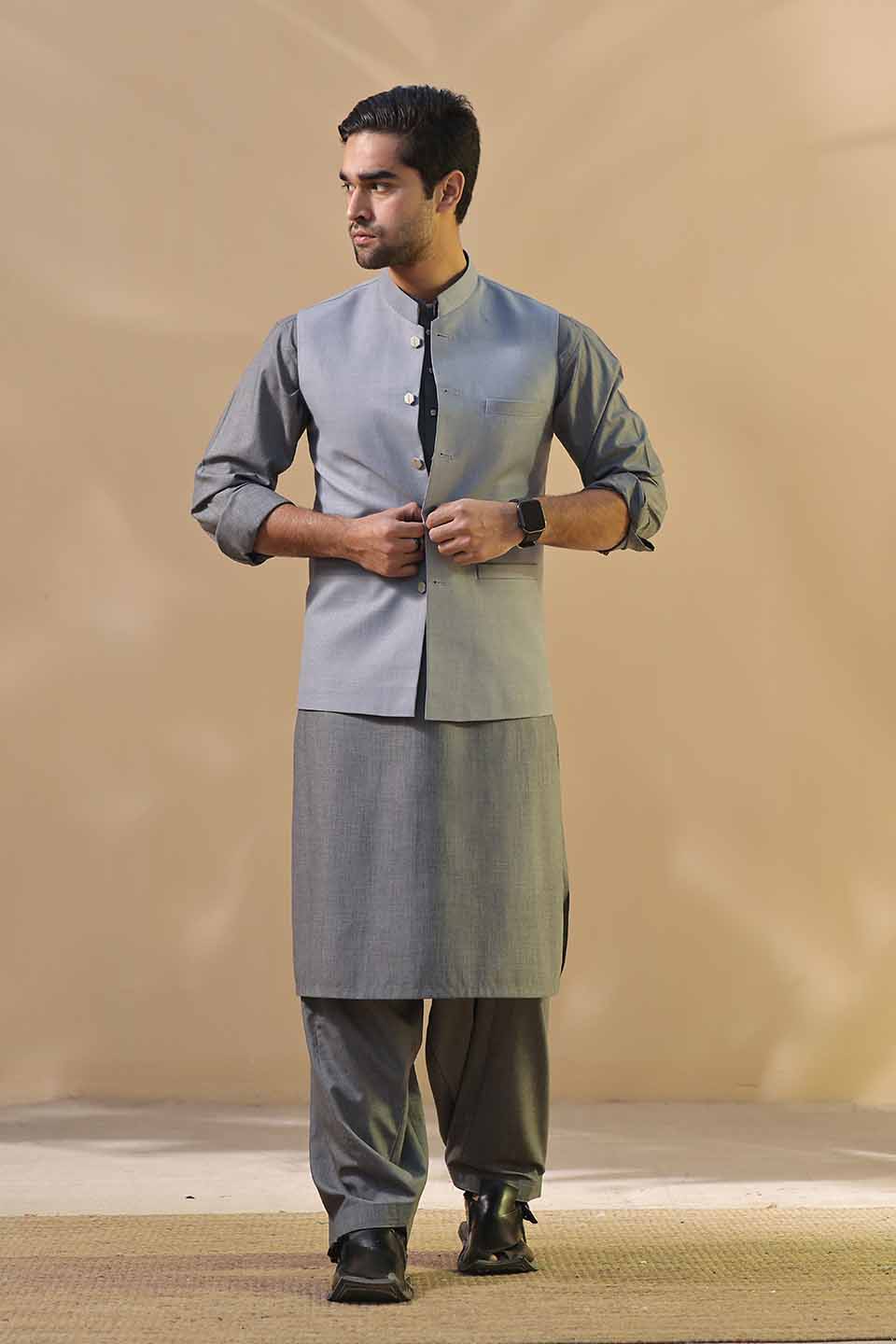 FANCY KURTA SHALWAR GREY 23864