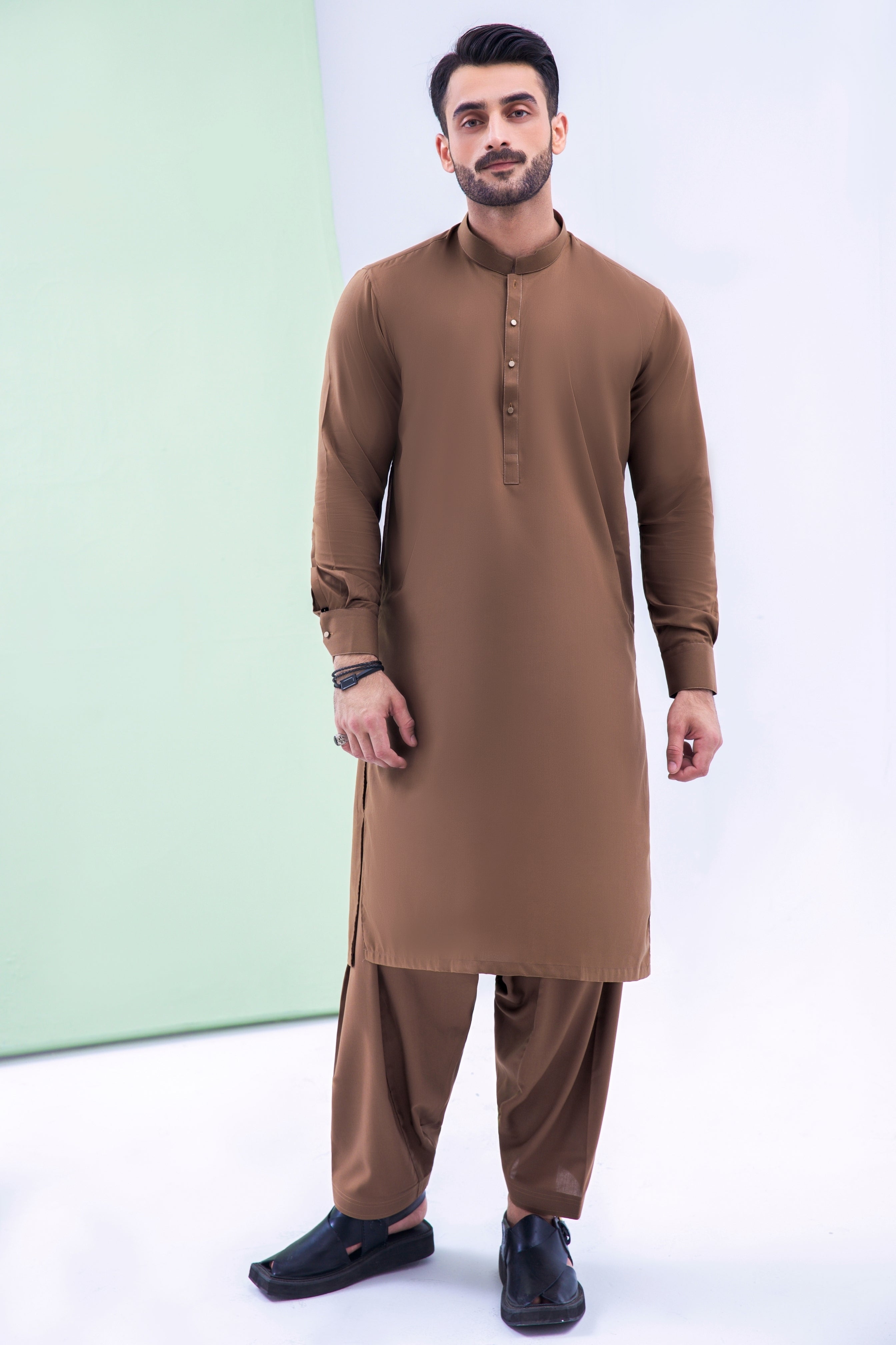 WASH N WEAR FABRIC SHALWAR QAMEEZ 25018 MUSTARD