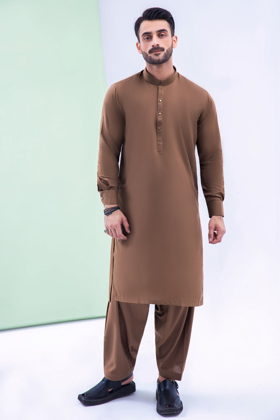 WASH N WEAR FABRIC SHALWAR QAMEEZ 25018 MUSTARD New