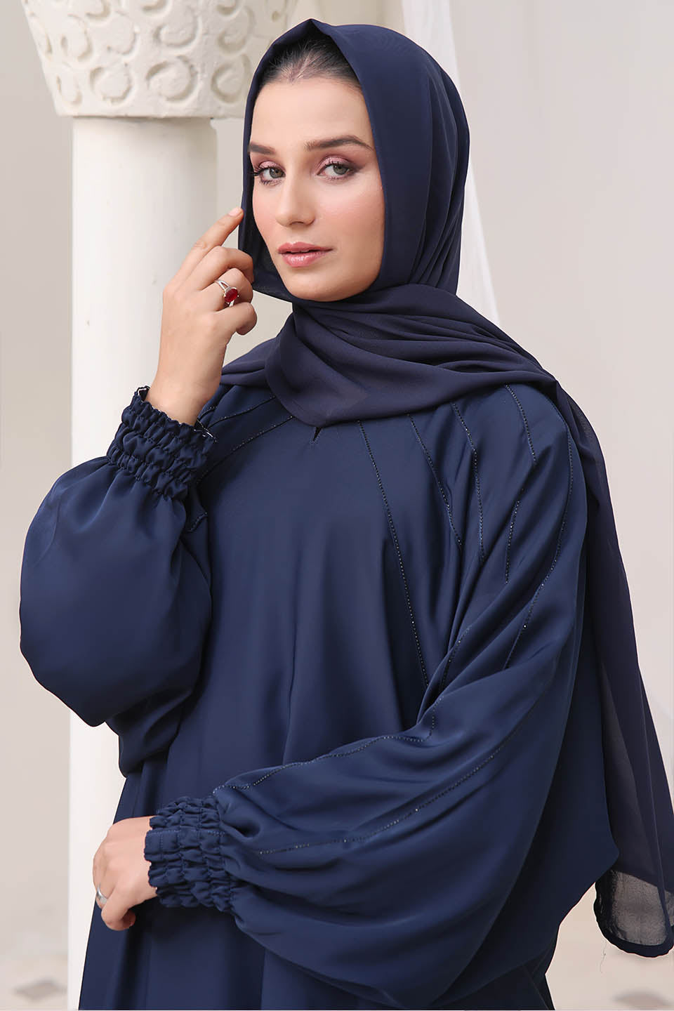 Maazjee Abaya Blue
