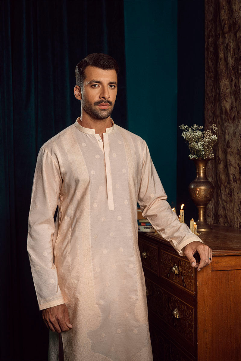 FANCY KURTA PYJAMA PEACH 25015