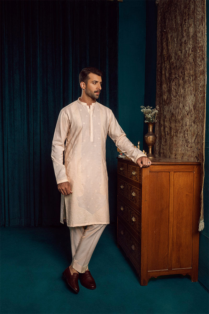 FANCY KURTA PYJAMA PEACH 25015