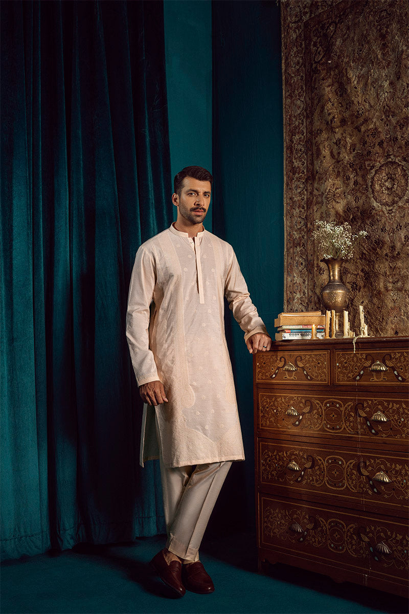 FANCY KURTA PYJAMA PEACH 25015
