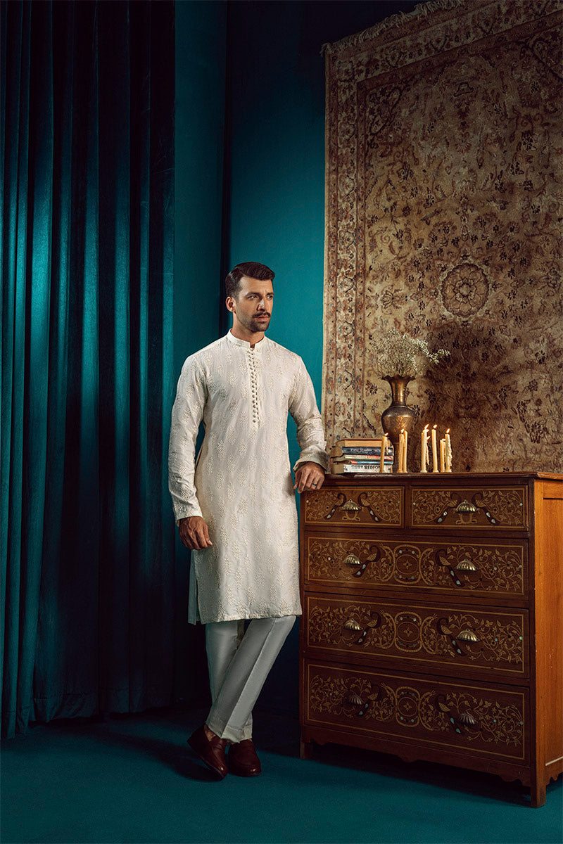 FANCY KURTA PYJAMA 25014 FAWN