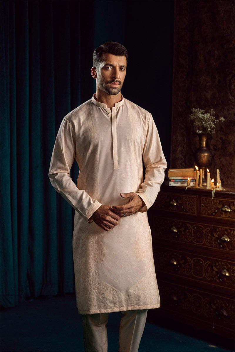 FANCY KURTA PYJAMA PEACH 25015