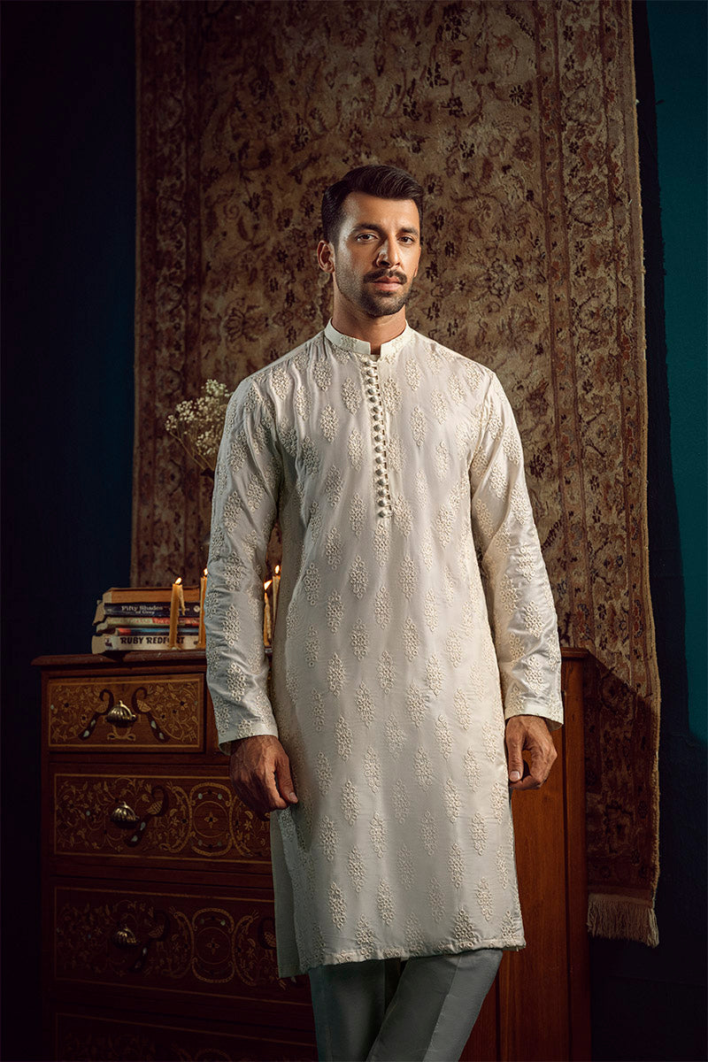 FANCY KURTA PYJAMA 25014 FAWN