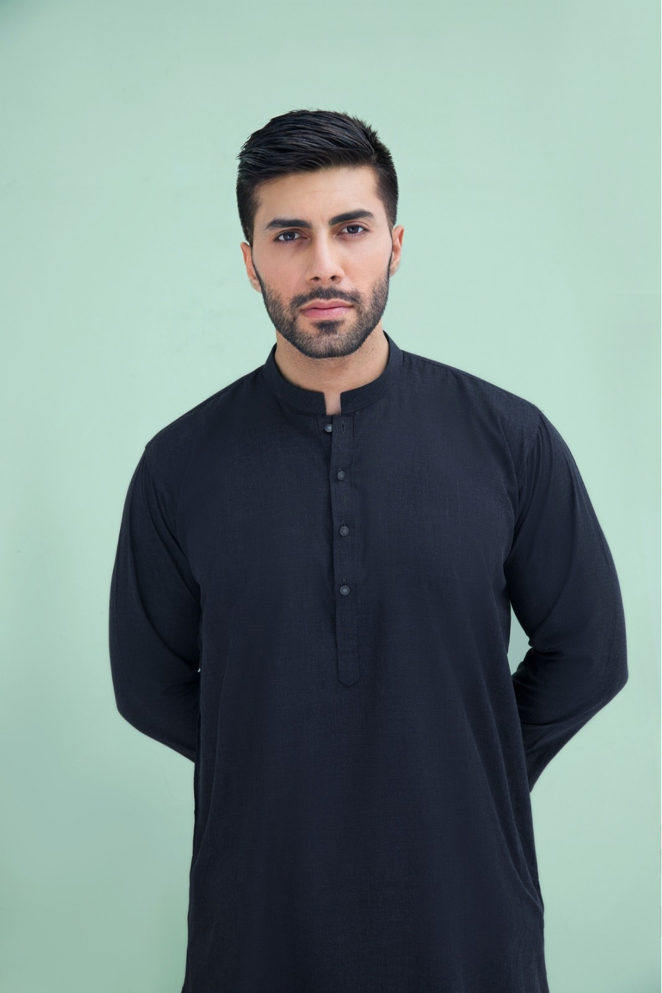 MALYSIAN BLENDED FABRIC SHALWAR QAMEEZ 25020 DARK GREY
