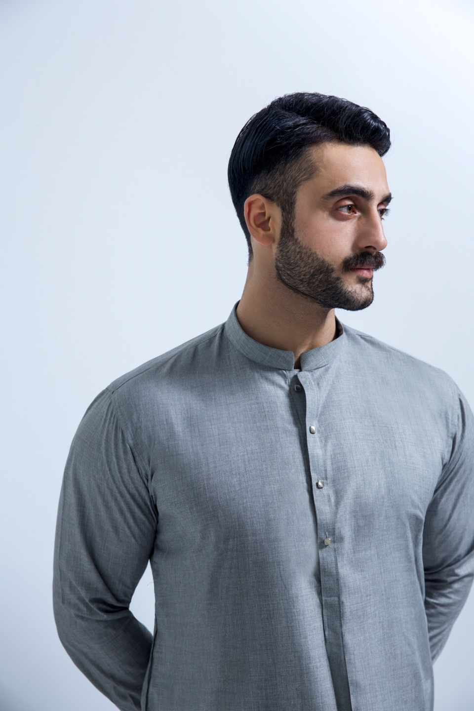 MALYSIAN BLENDED FABRIC SHALWAR QAMEEZ 25020 GREY