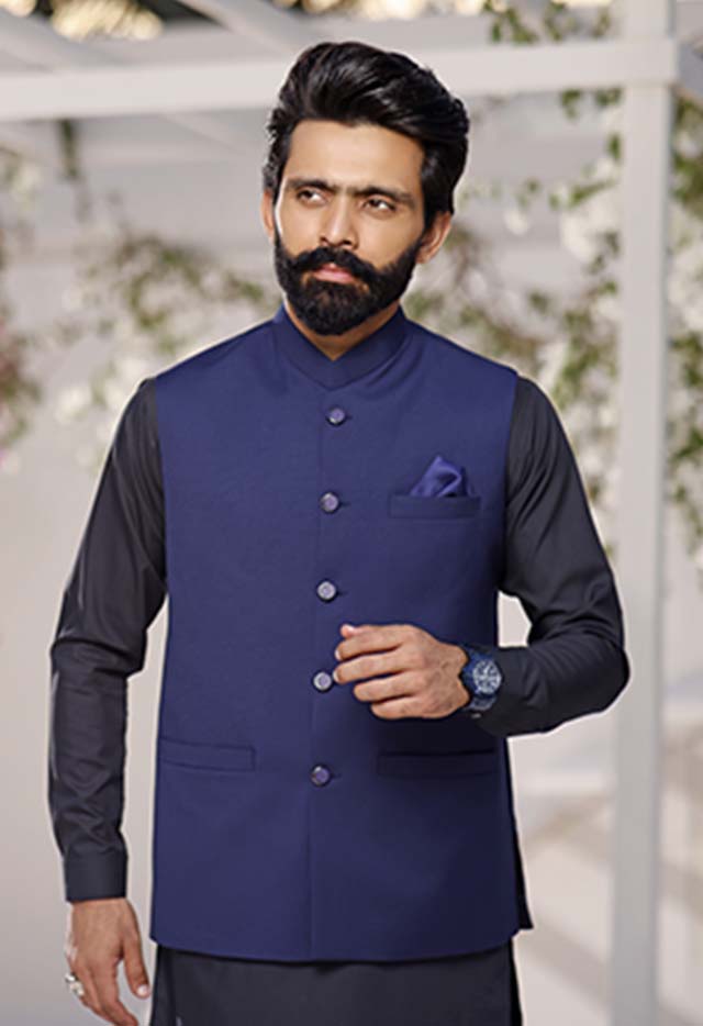 WAIST COAT R BLUE R-MFZ24-1