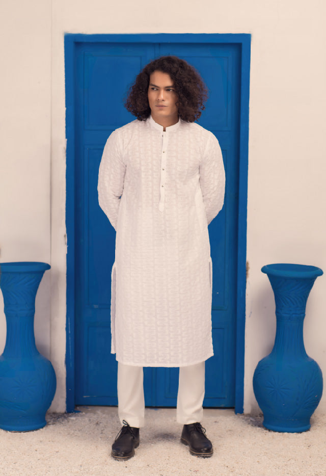 FANCY KURTA  WHITE 3 21903