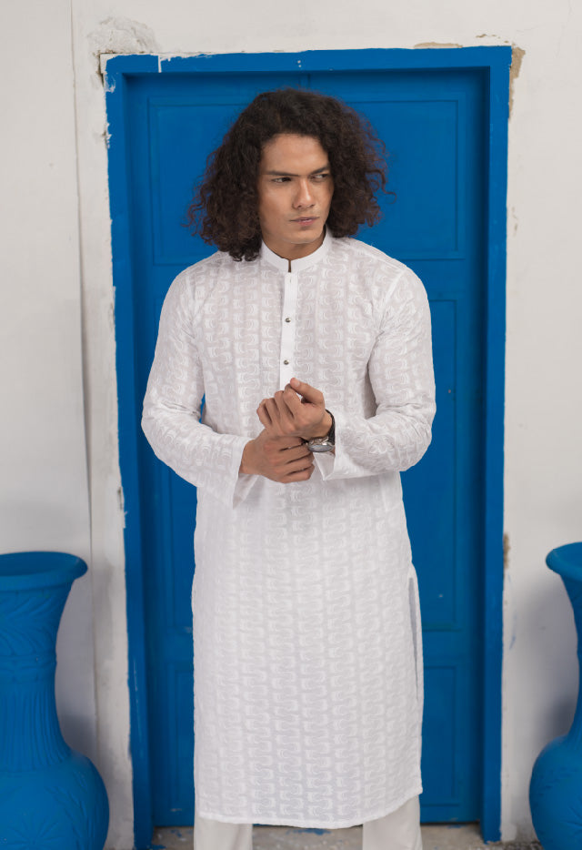 FANCY KURTA  WHITE 3 21903