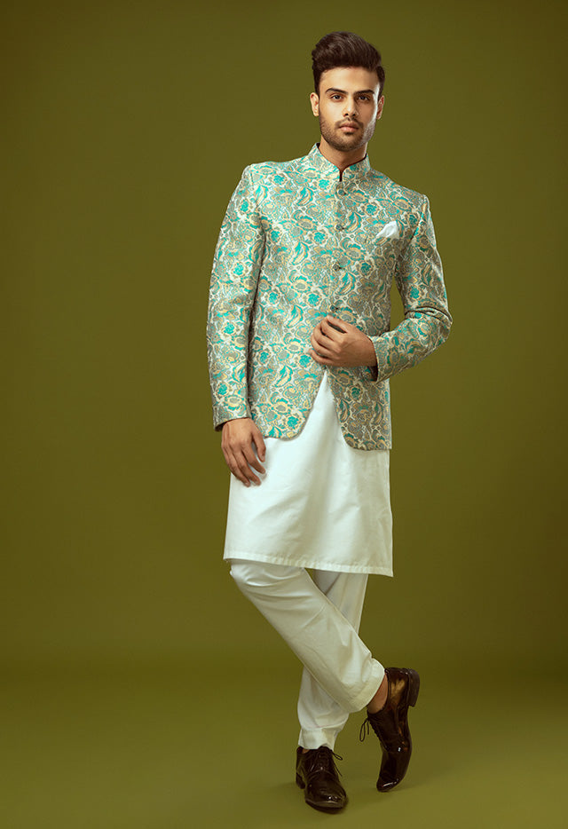 JAMAWAR TEHRA FABRIC PRINCE COAT