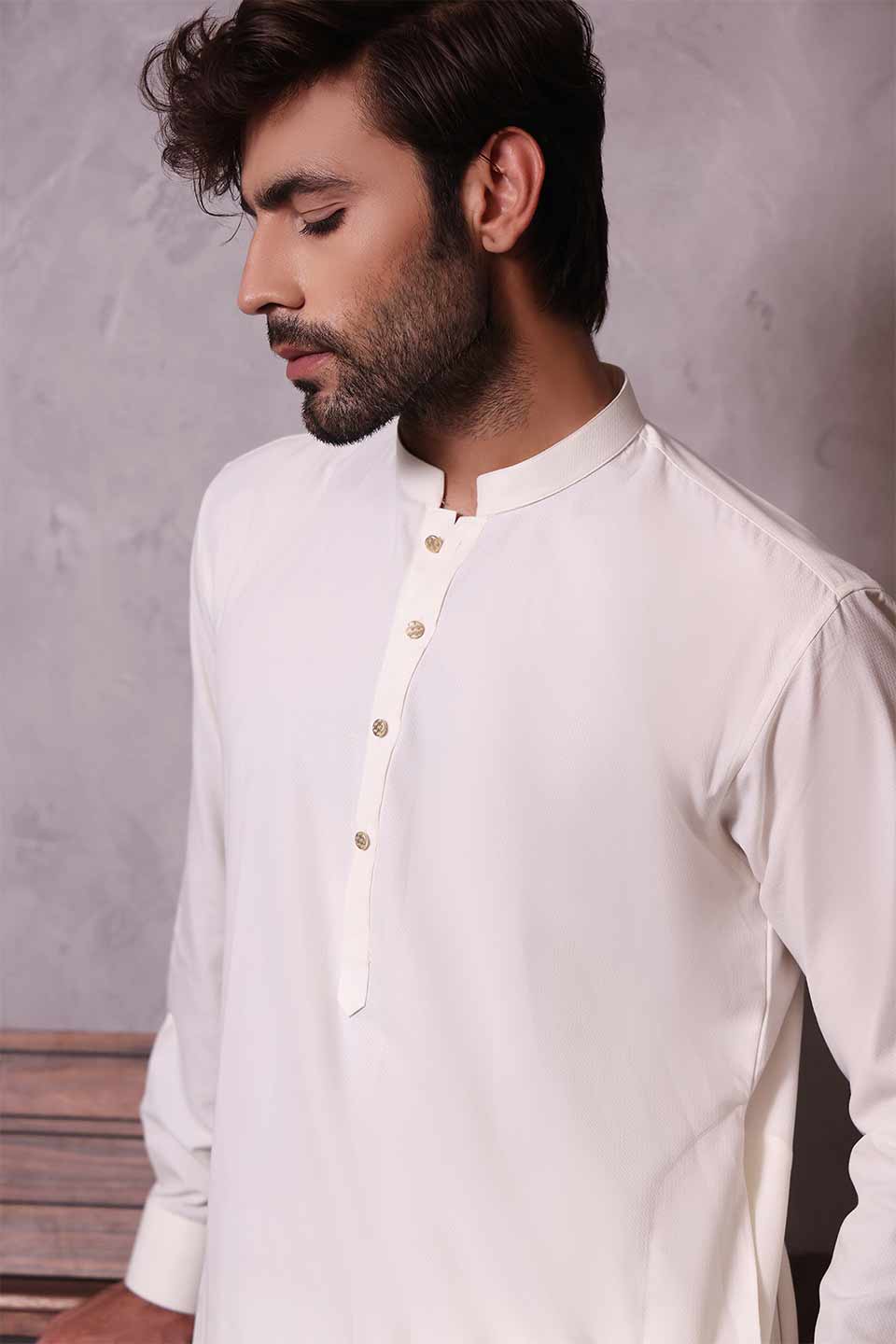 FANCY KURTA PYJAMA OFF WHITE  22843