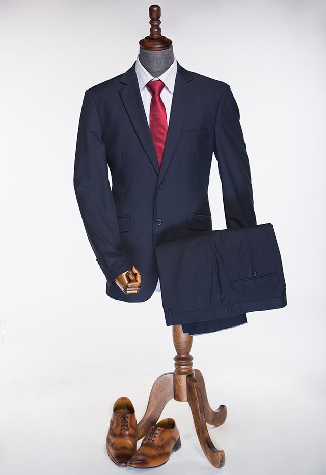 TWIL ITALIAN TWO PIECE SUIT N.BLUE 318-201