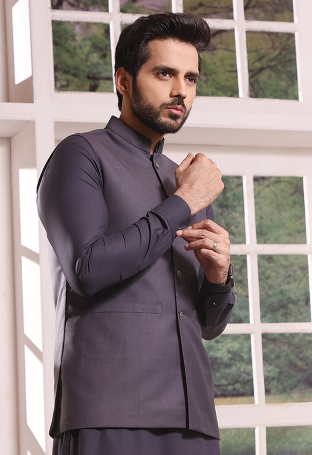 WAIST COAT R-M261  D-GRAY