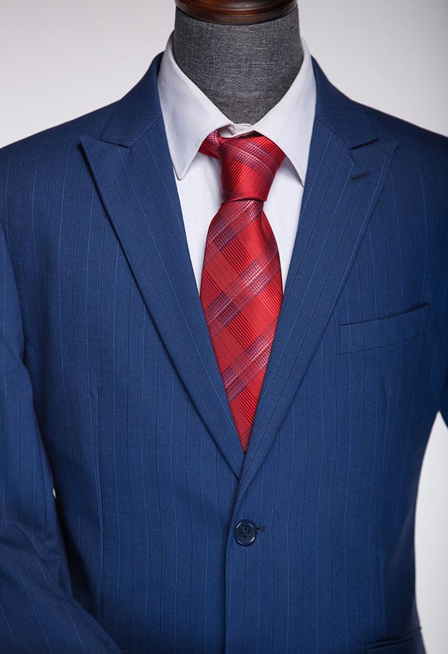 TWIL ITALIAN TWO PIECE SUIT BLUE LINING