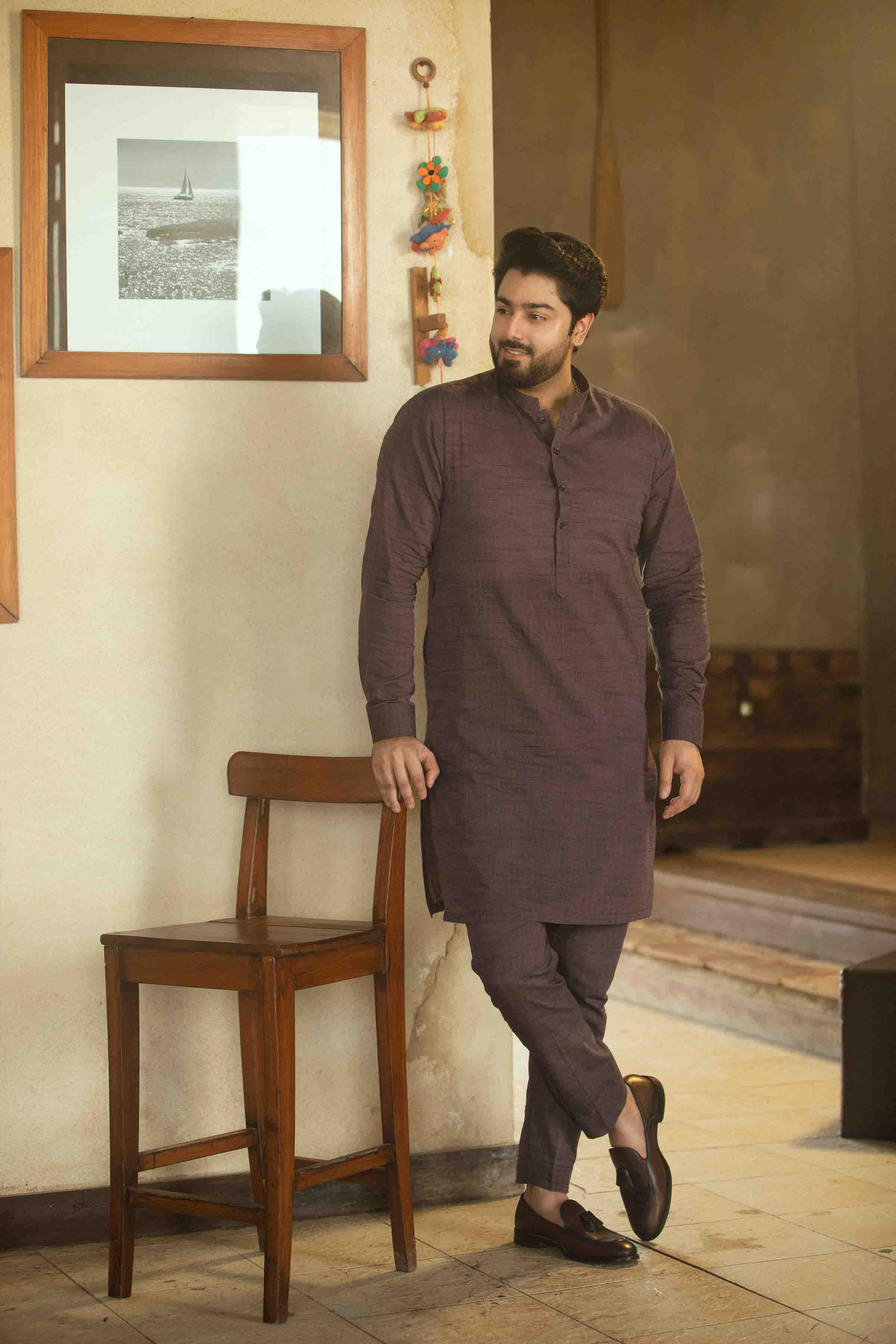 FANCY KURTA PYJAMA VIOLET 23817