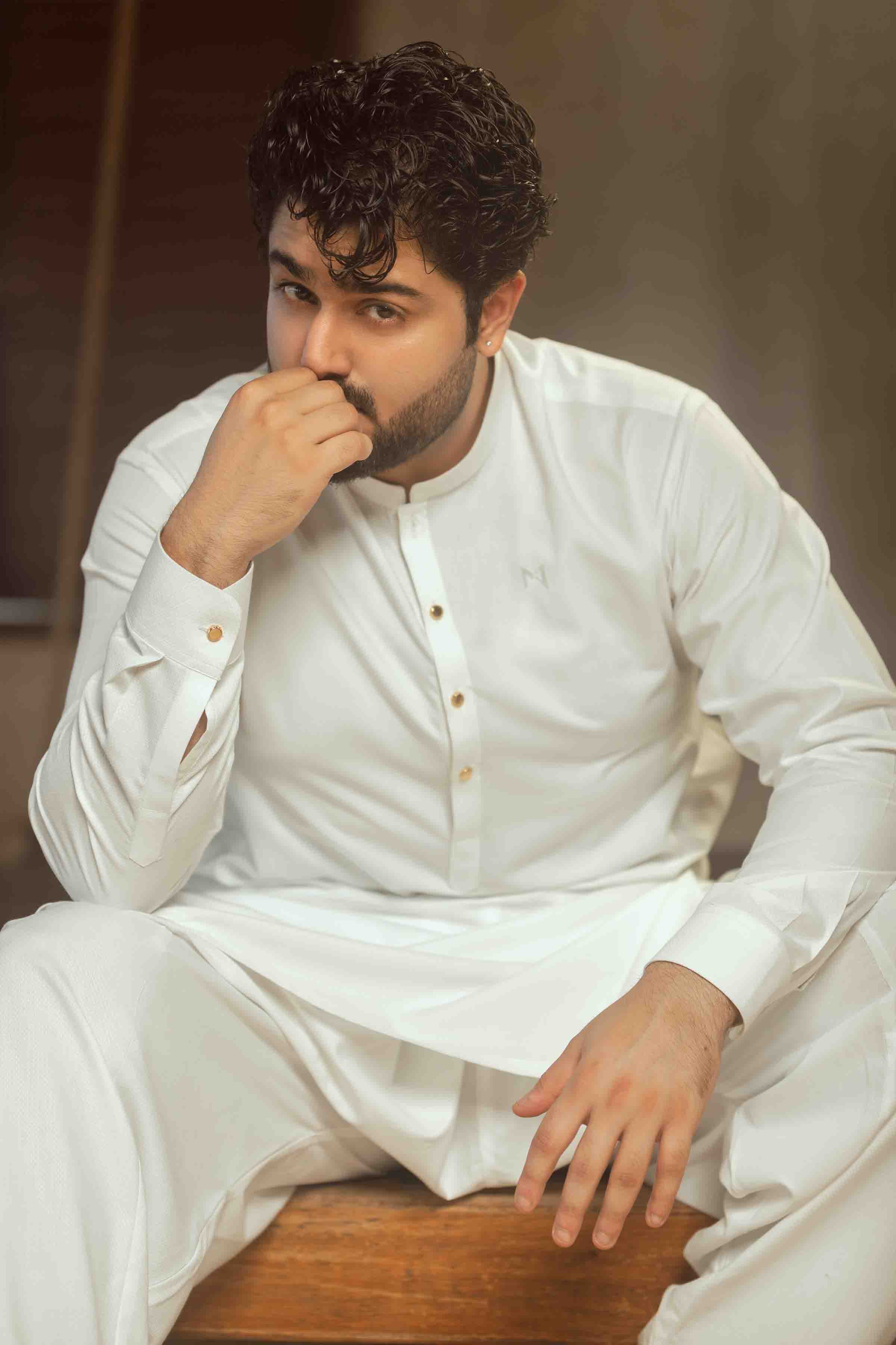 FANCY KURTA SHALWAR OFFWHITE 23816