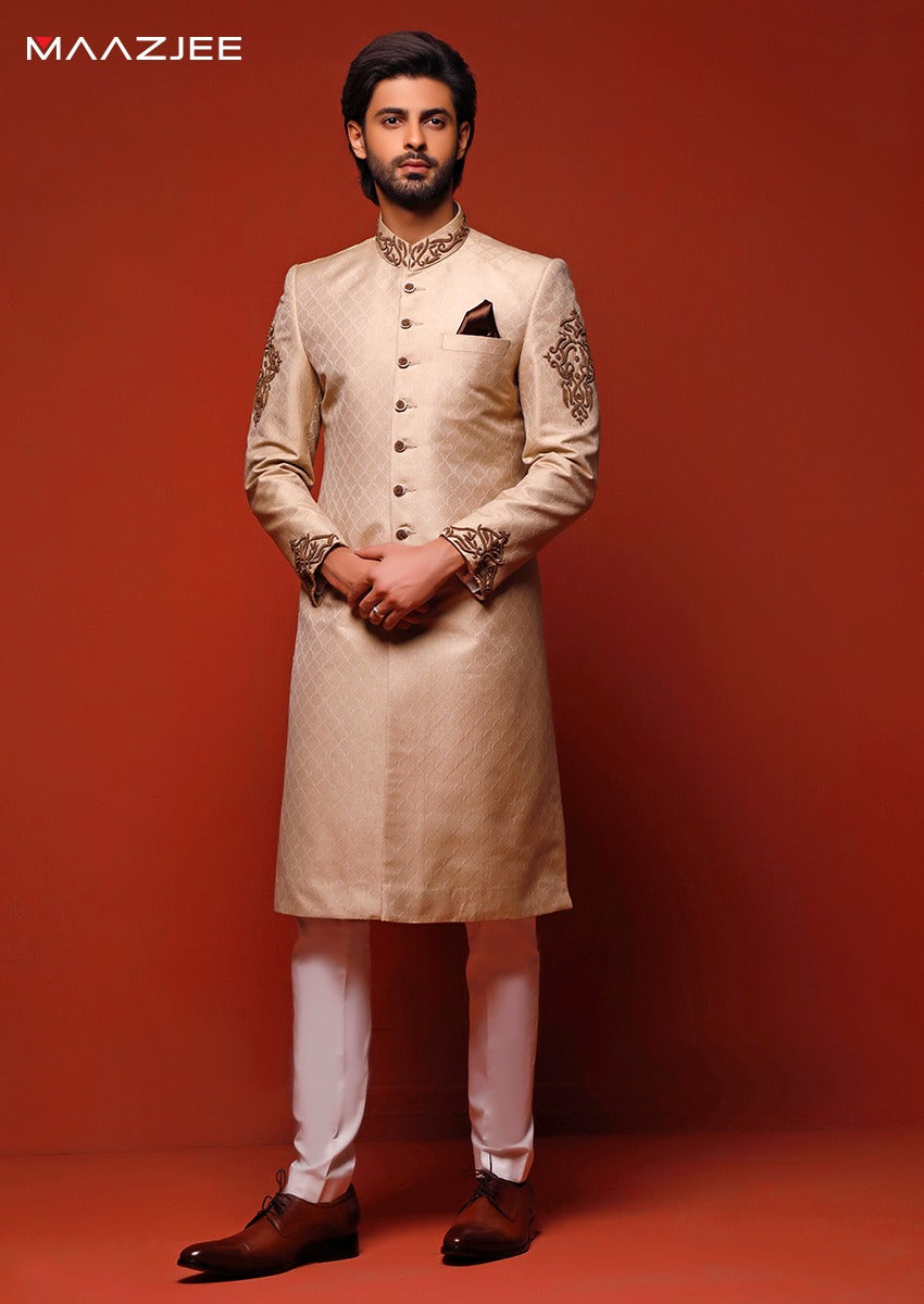 JAMAWAR FABRIC SHERWANI