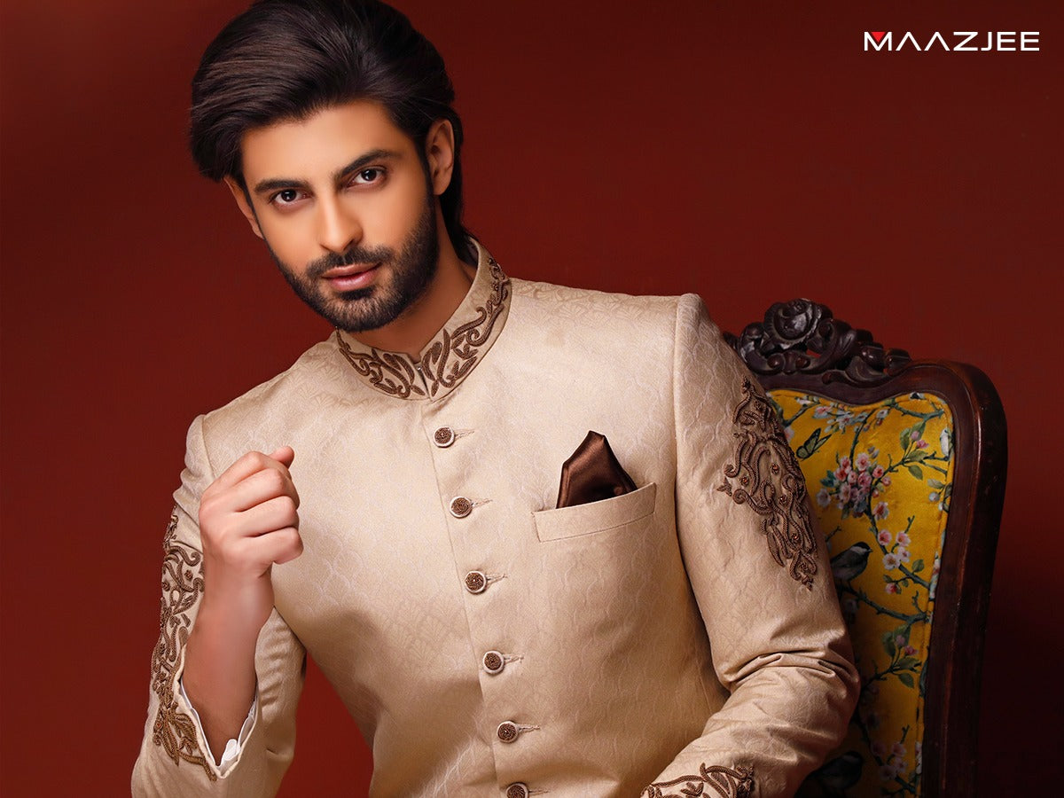 JAMAWAR FABRIC SHERWANI